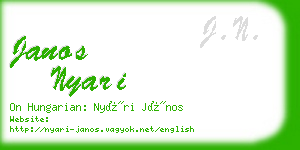 janos nyari business card